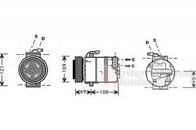 VAN WEZEL 3700k317 -  Компрессор, кондиционер